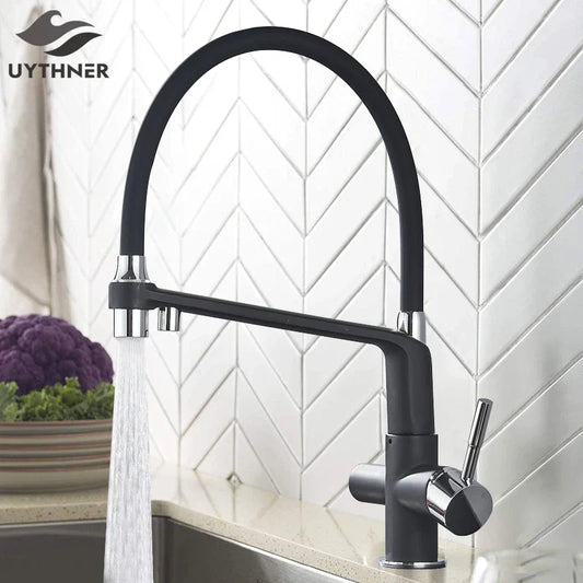 DecorBites™ Dual Spout Water Filter Faucet with 360° Rotation - Kitchen Mixer Tap
