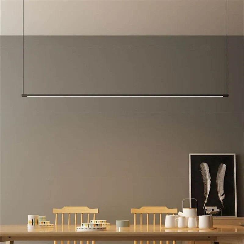 Black Linear Metal LED Pendant Light