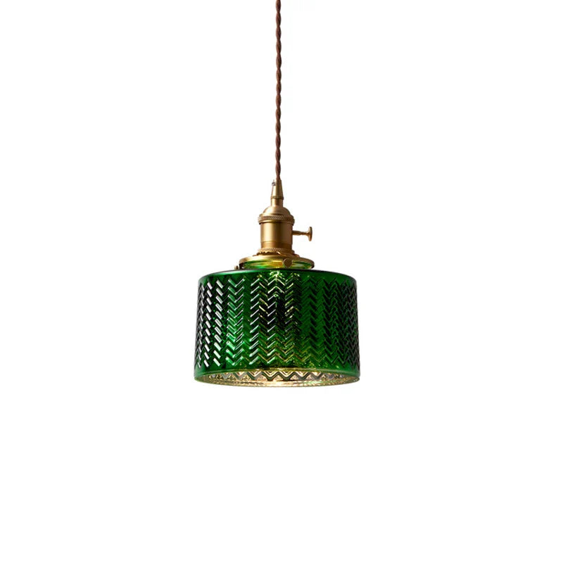 DecorBites™ Green Glass LED Pendant Light - Stylish Lighting Fixture for Modern Interiors