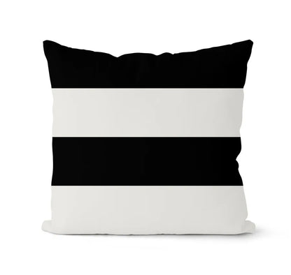 طقم أغطية وسائد هندسية باللونين الأبيض والأسود من DecorBites™ - وسادة لتزيين الأريكة المنزلية