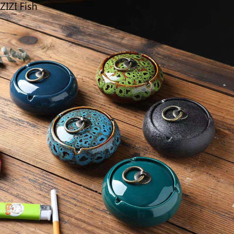 Porcelain Round Ashtray Decor