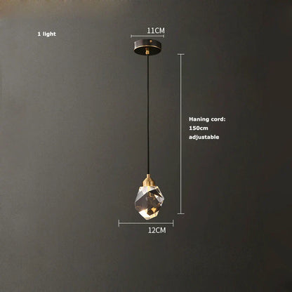 Lámpara de araña LED DecorBites™ Crystal Copper Black para comedor