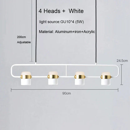 Lámpara colgante tipo araña LED DecorBites™ para comedor moderno, cafetería y bar