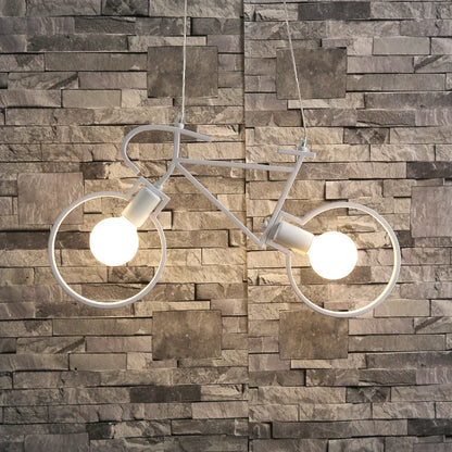DecorBites™ Iron Bicycle Pendant Light chandelier - Industrial Ceiling Decor for Living Room