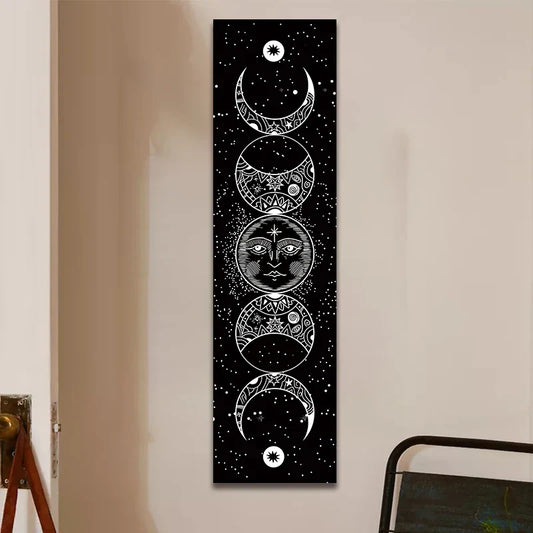 Decobites Moon Phase Tapestry Stars Blanket Wall Hanging Space Decor