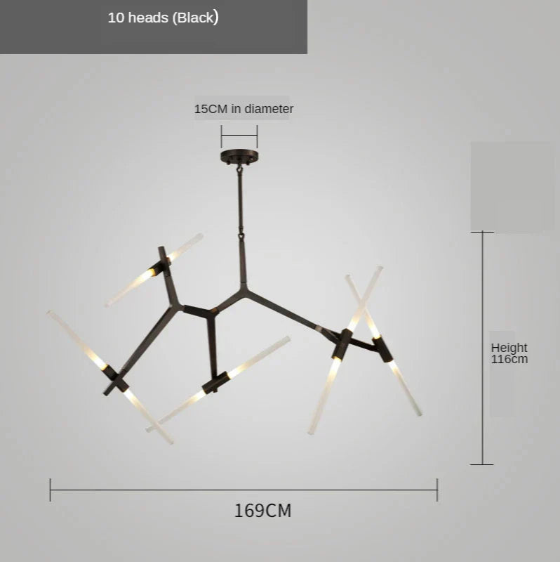 DecorBites™ Gold LED Chandelier: Modern Nordic Lighting Fixture for Indoor Decor.