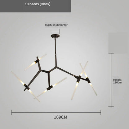 DecorBites™ Gold LED Chandelier: Modern Nordic Lighting Fixture for Indoor Decor.