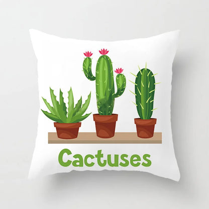 Funda de cojín decorativa DecorBites™ con diseño de hojas verdes, 45 x 45 cm, para sofá o decoración del hogar.