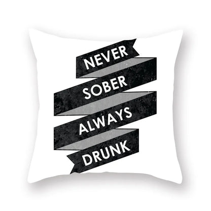 Funda de cojín geométrica negra DecorBites™ | Fundas decorativas para sofá | Cojín decorativo para sala de estar