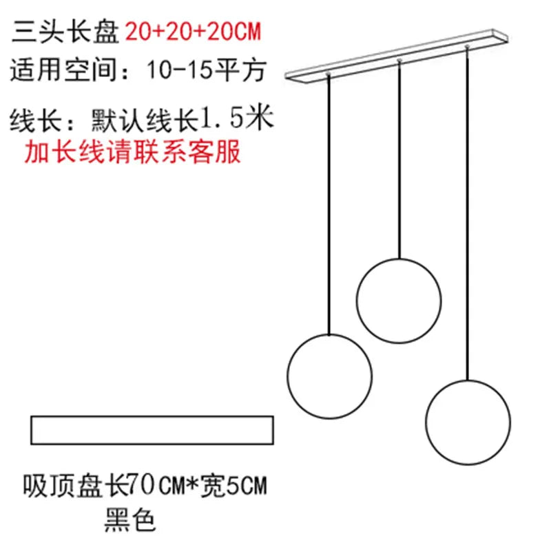 DecorBites™ Gold Glass Ball LED Pendant Light for Bedroom, Living Room - Modern Art Hanging Lamp