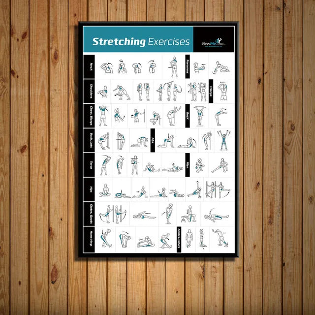 DecorBites™ Bodybuilding Workout Home Gym Canvas Poster Wall Art Fitness Training Chart