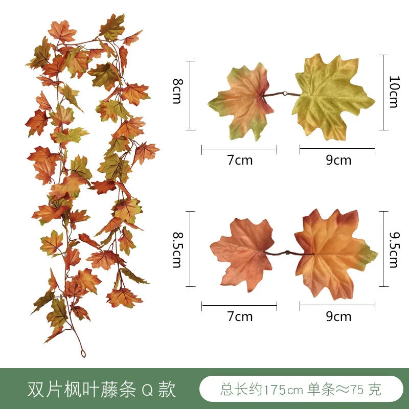 ديكورات منزلية من مجموعة ديكوربايتس™ هارفست: ديكورات معلقة على شكل قرع، مخروط صنوبر، ورقة قيقب، كرمة