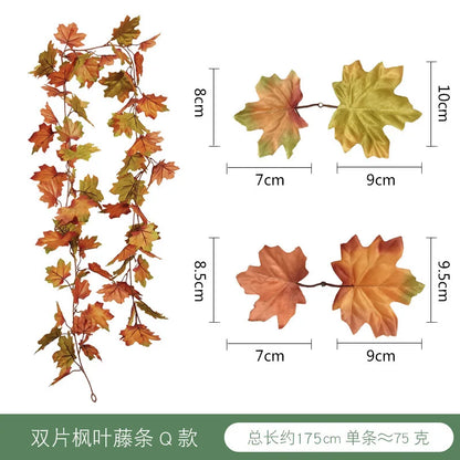 ديكورات منزلية من مجموعة ديكوربايتس™ هارفست: ديكورات معلقة على شكل قرع، مخروط صنوبر، ورقة قيقب، كرمة