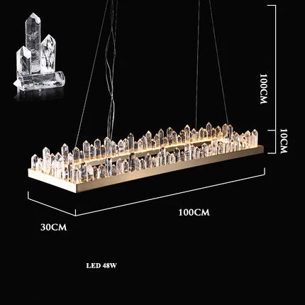 DecorBites™ Dimmalbe LED Crystal High Ceiling Chandelier for Living Room