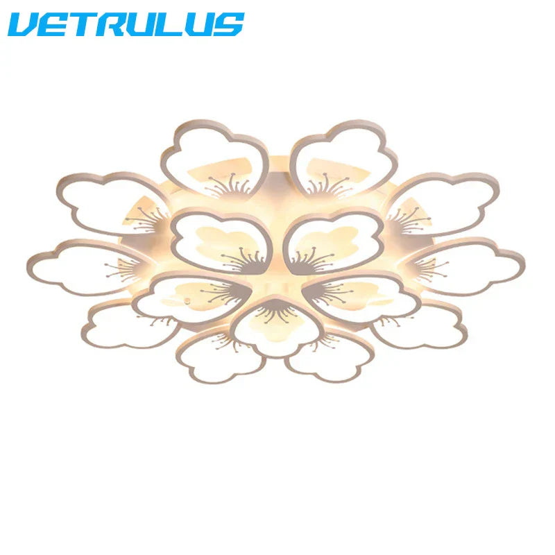 Acrylic Lotus LED Chandelier