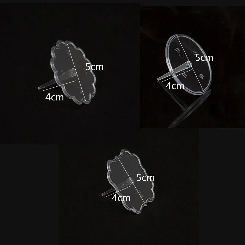 DecorBites™ Cake Stands Decoration Bracket Set - 20pcs Clear Plastic Fondant Holders