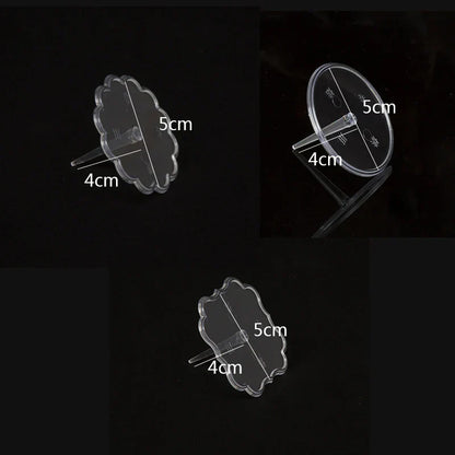 DecorBites™ Cake Stands Decoration Bracket Set - 20pcs Clear Plastic Fondant Holders