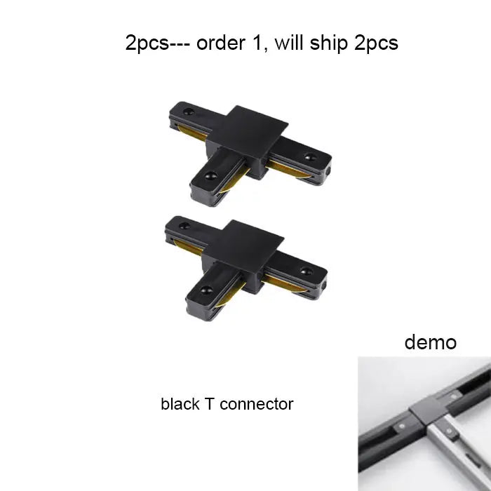 DecorBites™ 100cm Black White Track for Track Lights Aluminum Rail Part