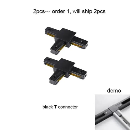 DecorBites™ 100cm Black White Track for Track Lights Aluminum Rail Part