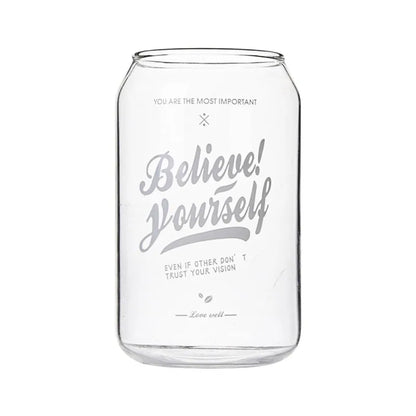 DecorBites™ Can Shape Beer Glass Cup 574ml - Borosilicate Glass Drinkware