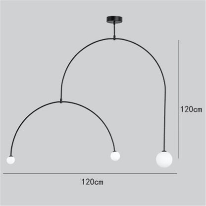 ثريا ديكوربايتس™ Iron Balance: مصباح معلق لغرفة المعيشة بتصميم إسكندنافي حديث