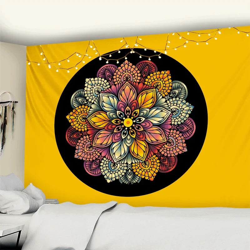 Decobites Elephant Mandala Tapestry Wall Hanging for Psychedelic Hippie Home Decor