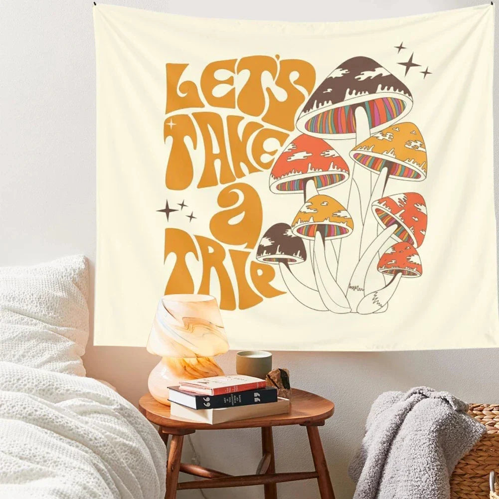 Mushroom Fantasy Tapestry Wall Decor by Decobites