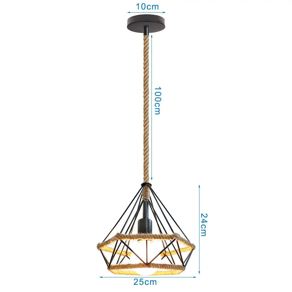 DecorBites™ Diamond Cage Iron Pendant Light for Living Dining Bedroom