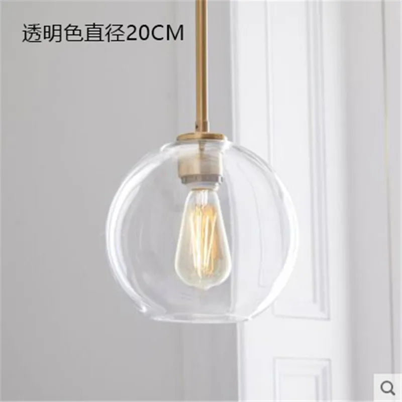 Lámpara colgante LED de bola de cristal DecorBites™: Decoración moderna de cocina nórdica en plata y oro