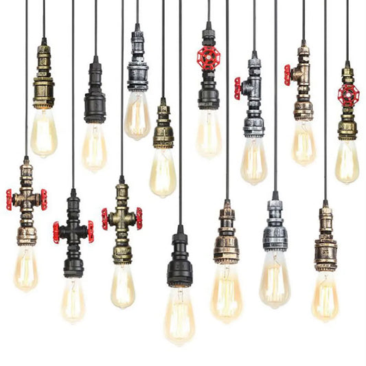 DecorBites™ Industrial Iron Pipe Pendant Lights Vintage Ceiling Fixture