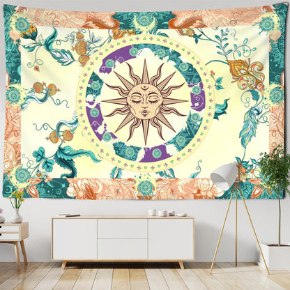 Decobites Mysterious Hippie Flower Vine Wall Hanging Tapestry Bohemian Witchcraft Decor