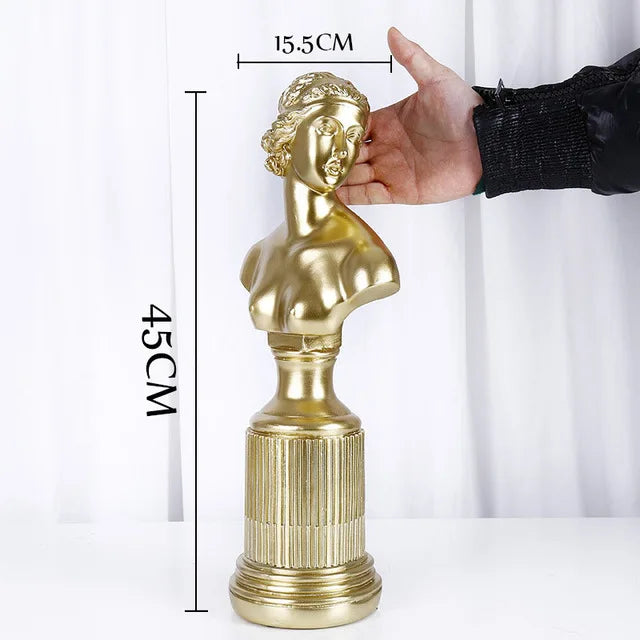 DecorBites™ Gold Resin Sculpture | Nordic Luxury Technology Decor for Home & Office