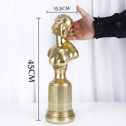 DecorBites™ Gold Resin Sculpture | Nordic Luxury Technology Decor for Home & Office