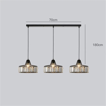 DecorBites™ K9 Crystal Pendant Chandelier Modern Living Room Ceiling Lamp LED Hall Decor