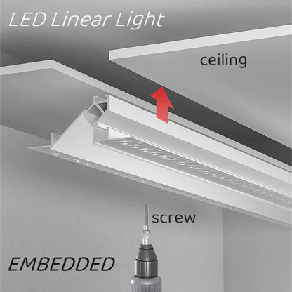 DecorBites™ 1m Trimless LED Aluminum Profile for Hidden Backlighting Linear Strip Light
