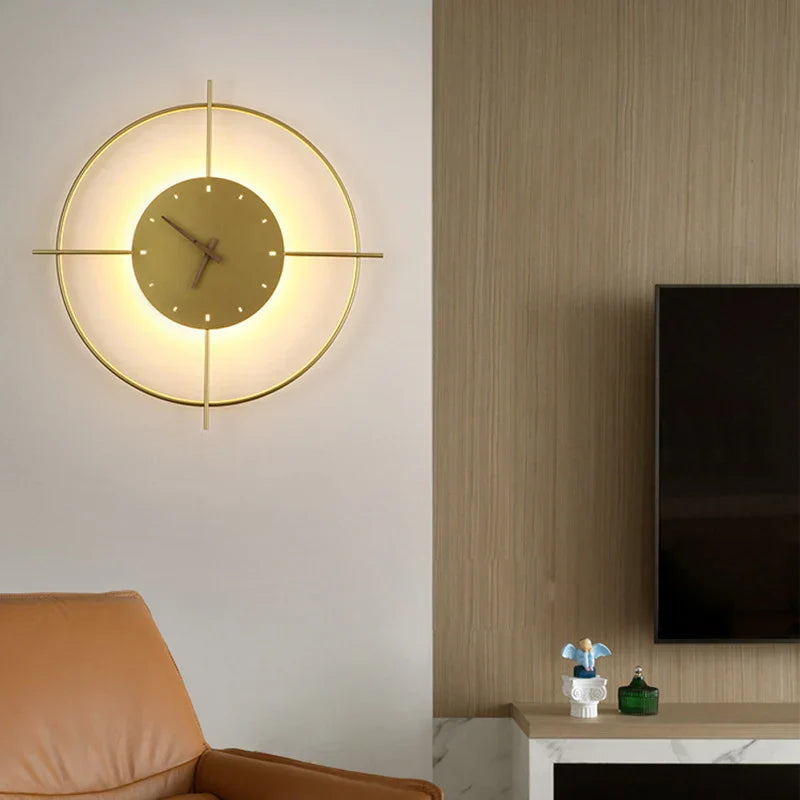Golden LED Wall Clock