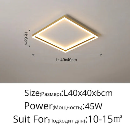 DecorBites™ LED Minimalist Chandelier in Black/Golden Finish for Living Room and Bedroom