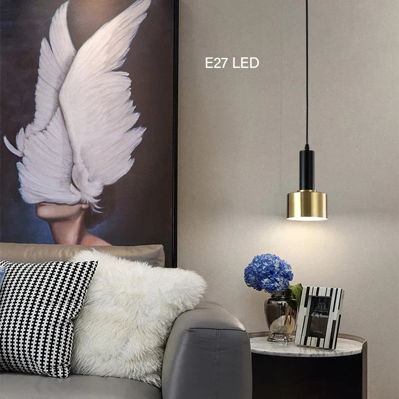 Decorbites™ Gold E27 LED Hängelampe Nordische Kronleuchter für Innenräume Wohnzimmer & Schlafzimmer