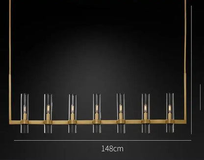 DecorBites™ Glass Chandelier Pendant Lamp with E14 LED, Chrome Finish, Retro Design