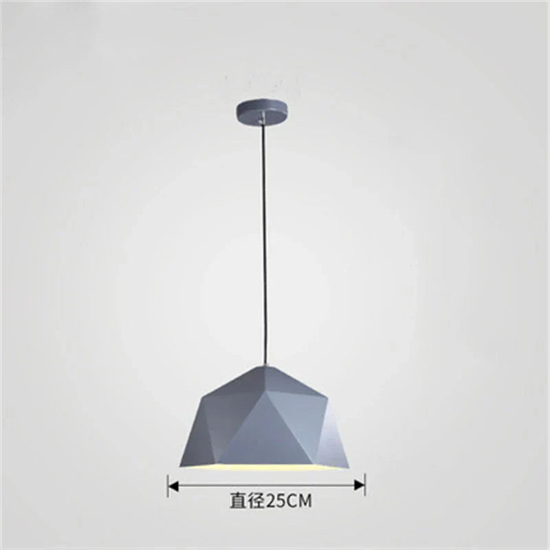 DecorBites™ Iron Diamond Pendant Lights Modern Geometry Pendent Lighting for Living Room & Cafe