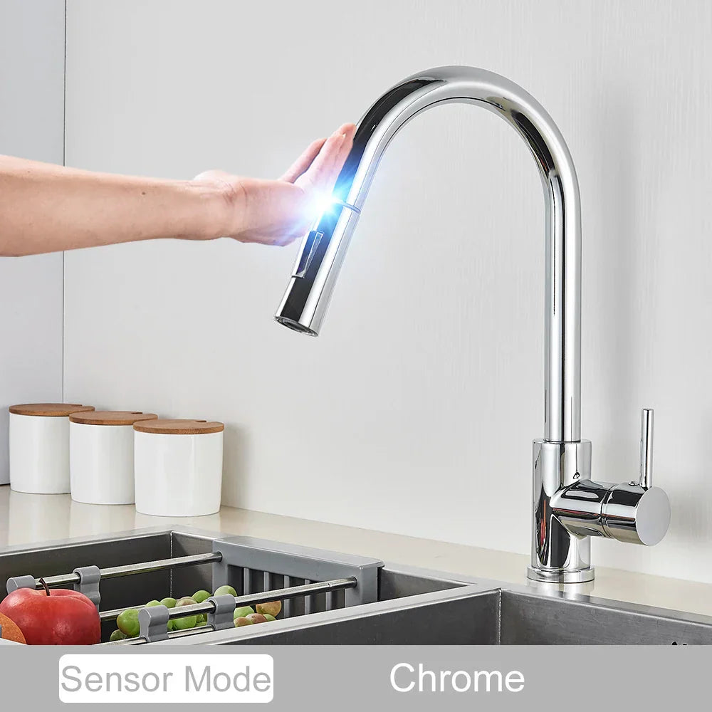 Grifo de Oro Decorbites™ con Control de Sensor Táctil para una Experiencia de Mezclador Sensible