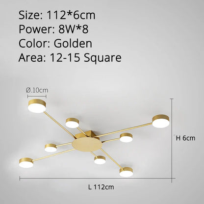 DecorBites™ LED Chandelier Lights: Modern, Creative Home Indoor Lighting Fixtures for Living Room, Bedroom, Kitchen