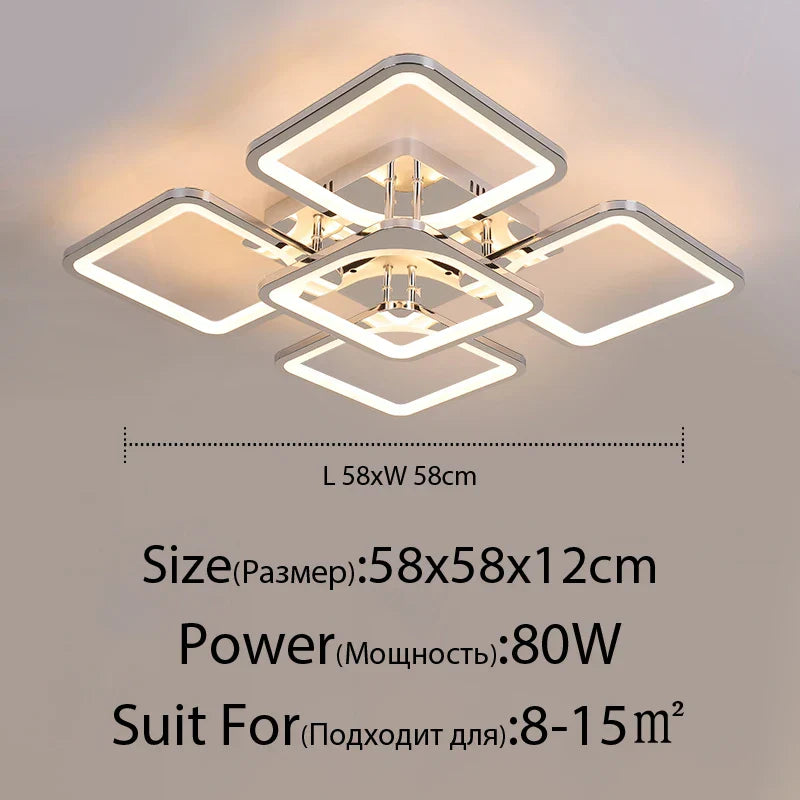Decorbites™ Lámpara de Araña LED: Iluminación Interior Regulable por Mando a Distancia para Dormitorio, Restaurante, Sala de Estar