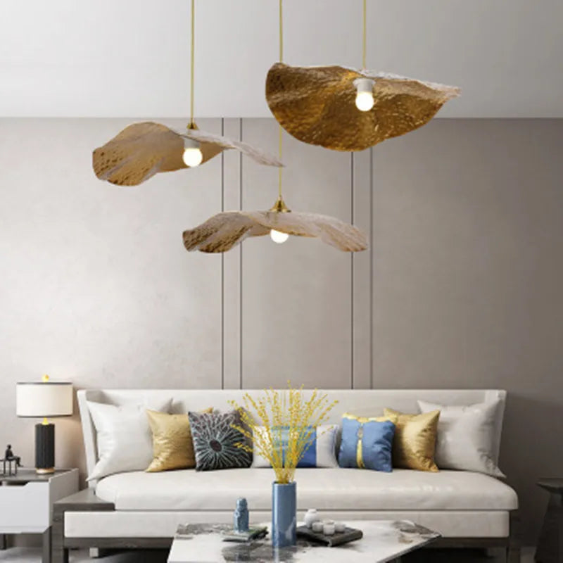 DecorBites™ Lotus Leaf Pendant Light: Industrial, Creative, and Luxury Lighting for Home and Cafe