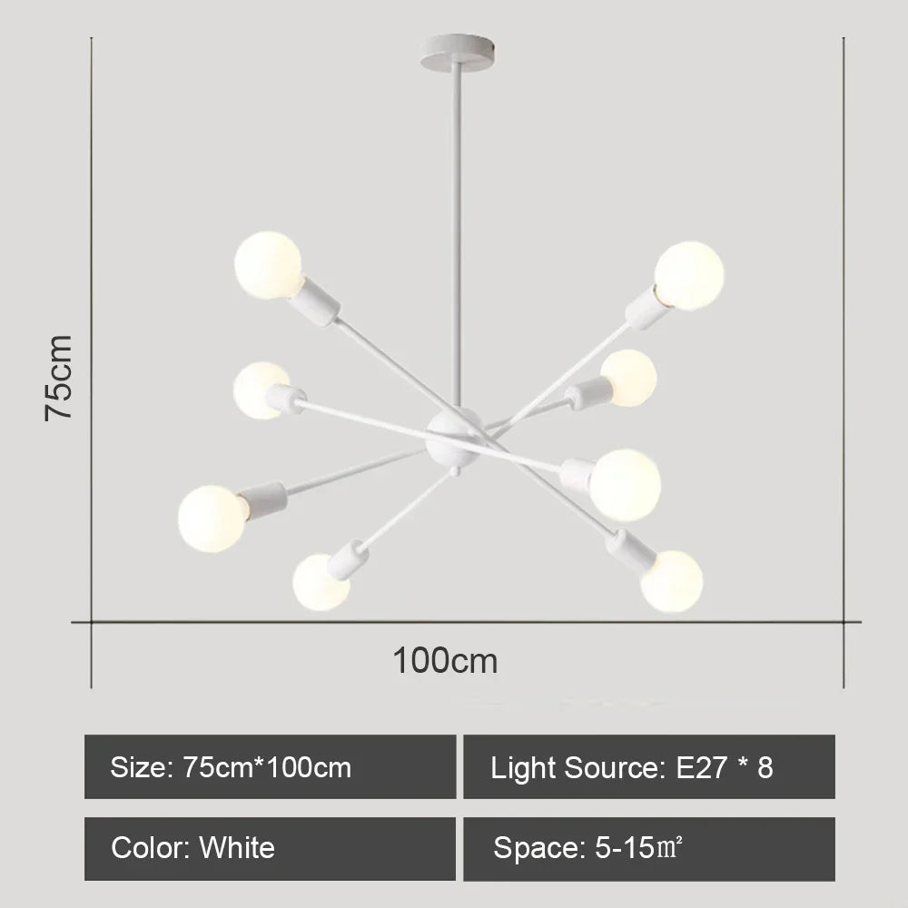 DecorBites™ LED Metal Chandeliers for Living Room - Stylish Ceiling Light for Home Decor