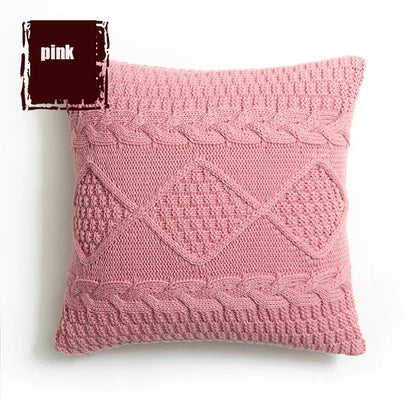 DecorBites™ Knitted Rhombus Pillowcase: Super Soft Throw Pillow Cover for Home Decor