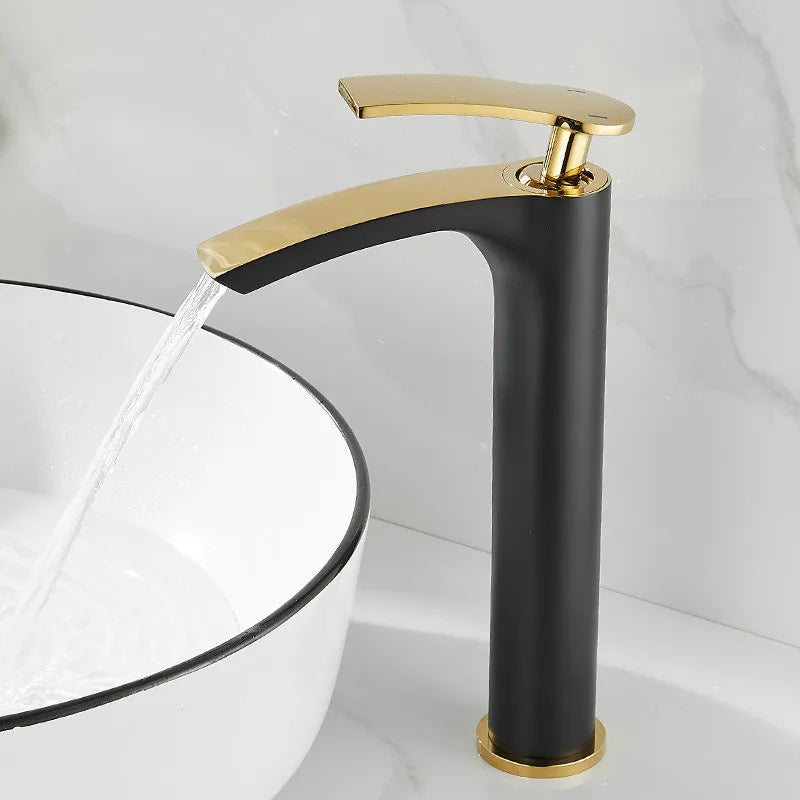 DecorBites™ Brass Bathroom Basin Faucet Cold Hot Water Mixer Sink Tap Deck Mounted