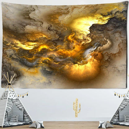 Colorful Clouds Galaxy Tapestry by Decobites - Hippie Wall Hanging Boho Decor