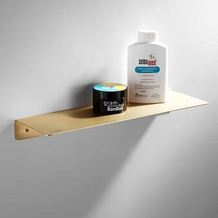 DecorBites™ Brushed Gold Bathroom Hardware Set: Towel Rack, Corner Shelf, Paper Holder, Hook, Toilet Brush Holder