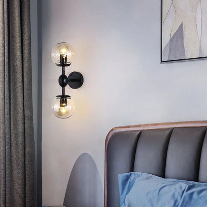 DecorBites™ Glass Beans Wall Lamp Sconces LED Light Fixture for Home Deco Bedroom Hallway